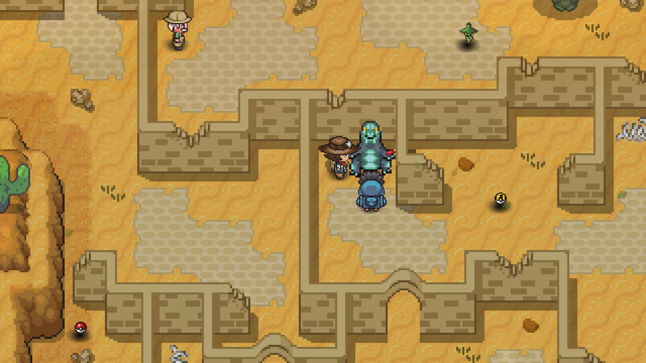 A Baxcalibur standing in the sand in the eastern part of the Route 111 desert.