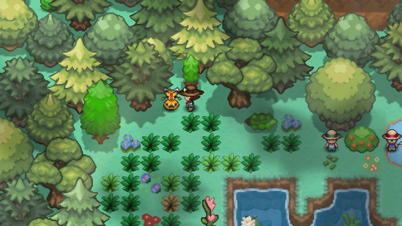 The Vespiquen boss standing in Oozy Forest with the player nearby.